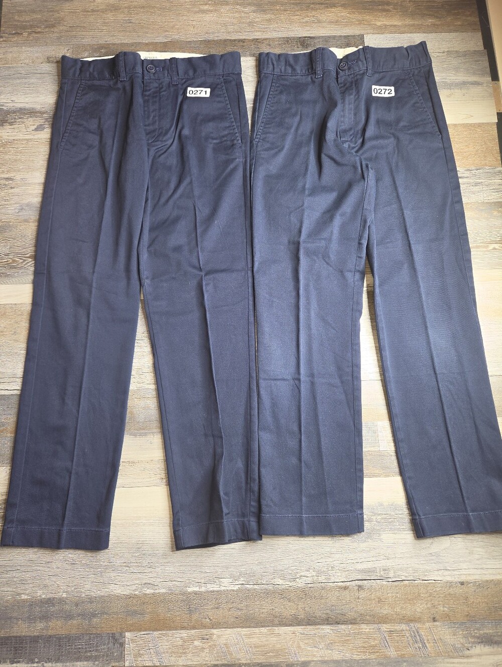 CrewCuts By J. Crew Navy Blue Chino Uniform Pants Boys Size 10 Slim Lot Of Two